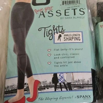 Assets by Sara Blakely by Spanx Ankle Length Shaping Tights Black Size 3 849B